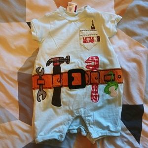 Baby boy tool belt onesie
